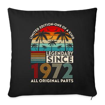 Legendary since 1975 All original parts - Sofa pillowcase 17,3'' x 17,3'' (45 x 45 cm) - black - Front