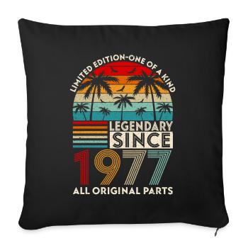 Legendary since 1977 all original parts - Sofa pillowcase 17,3'' x 17,3'' (45 x 45 cm) - black - Front
