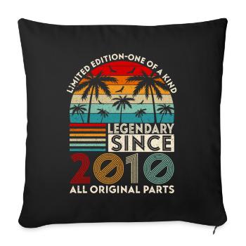 Legendary since 2010 all original parts - Sofa pillowcase 17,3'' x 17,3'' (45 x 45 cm) - black - Front