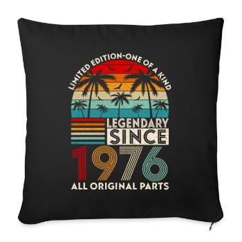 Legendary since 1976 all original parts - Sofa pillowcase 17,3'' x 17,3'' (45 x 45 cm) - black - Front