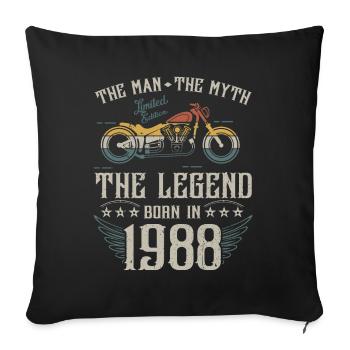 The man the myth The legend born in 1988 gift - Sofa pillowcase 17,3'' x 17,3'' (45 x 45 cm) - black - Front