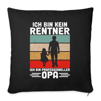 Ich Bin Professioneller Opa - Sofakissenbezug 45 x 45 cm - Schwarz - Vorne