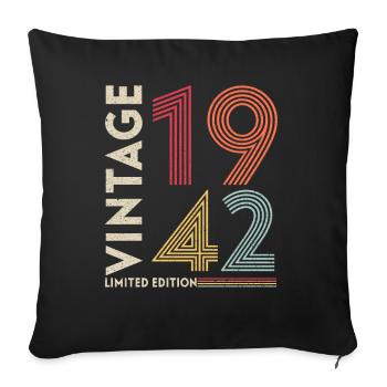 Millésime 1942 Edition limitée - Housse de coussin décorative 45 x 45 cm - noir - Devant
