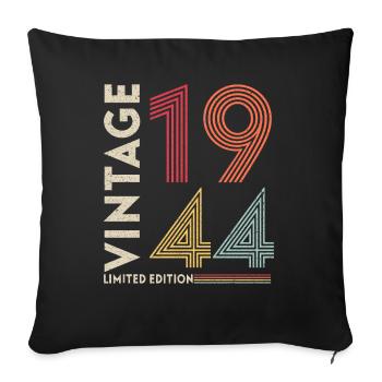 Born 1944 Limited edition - Sofa pillowcase 17,3'' x 17,3'' (45 x 45 cm) - black - Front