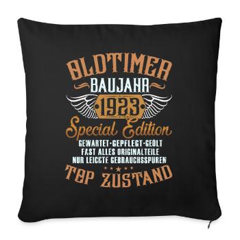 Oldtimer Baujahr 1923 - Sofakissenbezug 45 x 45 cm - Schwarz - Vorne