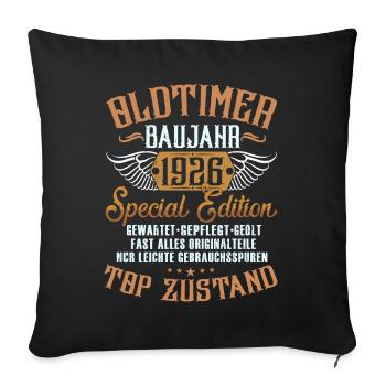Oldtimer 1926 - Sofakissenbezug 45 x 45 cm - Schwarz - Vorne