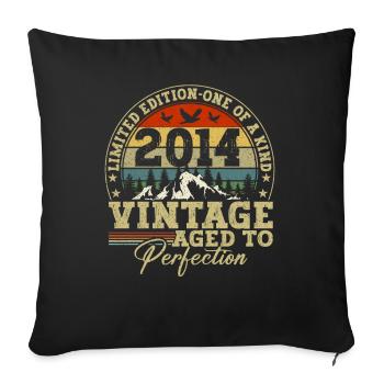 Millésime 2014 - Fantastique depuis 2014 - Housse de coussin décorative 45 x 45 cm - noir - Devant