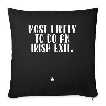 Célébration de la Saint-Patrick - Housse de coussin décorative 45 x 45 cm - noir - Devant