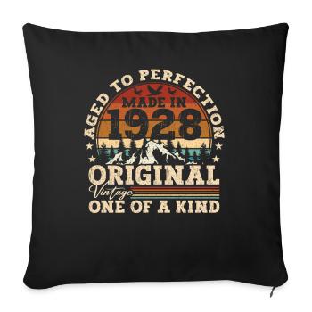 Millésime 1928 Anniversaire - Housse de coussin décorative 45 x 45 cm - noir - Devant
