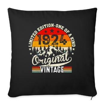 Legendary since 1924 all original parts - Sofa pillowcase 17,3'' x 17,3'' (45 x 45 cm) - black - Front