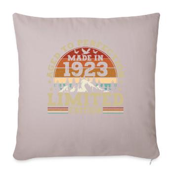 Voitures classiques construites en 1923 - Housse de coussin décorative 45 x 45 cm - taupe clair - Devant