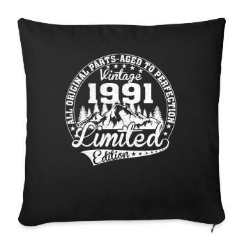 ORIGINAL 1991 NÉ 31E ANNIVERSAIRE - Housse de coussin décorative 45 x 45 cm - noir - Devant