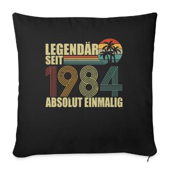 Legendary since 1984 - Sofa pillowcase 17,3'' x 17,3'' (45 x 45 cm) - black - Front