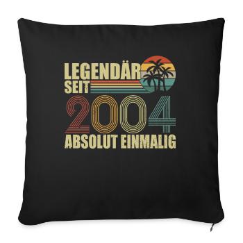 Limited Edition Jahrgang 2004 18 Jahre Geburtstag - Sofakissenbezug 45 x 45 cm - Schwarz - Vorne