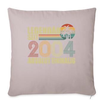 Limited Edition Jahrgang 2004 18 Jahre Geburtstag - Sofakissenbezug 45 x 45 cm - helles Taupe - Vorne