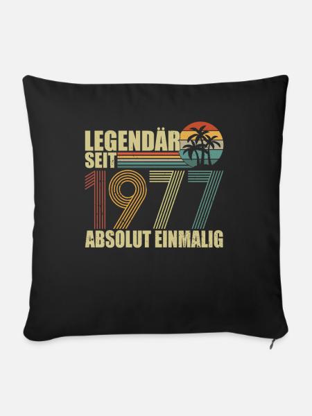 Legendär seit 1977 - Sofakissenbezug 45 x 45 cm - Schwarz