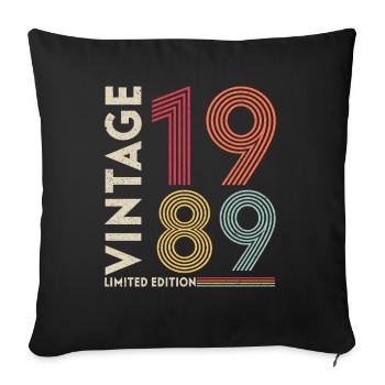 Legends were born in 1989 Birthday - Sofa pillowcase 17,3'' x 17,3'' (45 x 45 cm) - black - Front