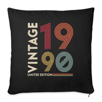 Génial depuis 1990 Rétro Vintage Anniversaire - Housse de coussin décorative 45 x 45 cm - noir - Devant