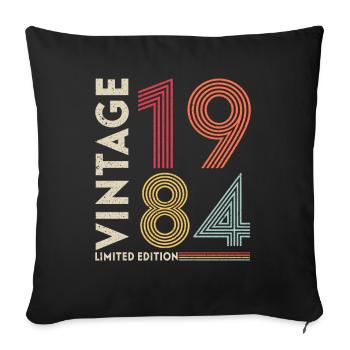 Awesome since 1984 Retro Vintage Birthday - Sofa pillowcase 17,3'' x 17,3'' (45 x 45 cm) - black - Front