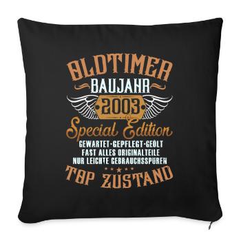 Oldtimer Special Edition Modell 2003 Geburtstag - Sofakissenbezug 45 x 45 cm - Schwarz - Vorne