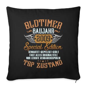 Oldtimer Special Edition Modell 2009 Geburtstag - Sofakissenbezug 45 x 45 cm - Schwarz - Vorne