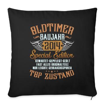 Oldtimer 2014 - Housse de coussin décorative 45 x 45 cm - noir - Devant