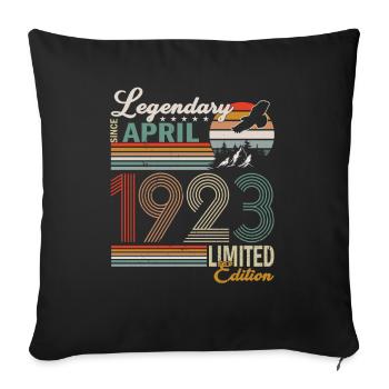 VINTAGE APRIL 1923 LIMITED EDITION - Sofa pillowcase 17,3'' x 17,3'' (45 x 45 cm) - black - Front