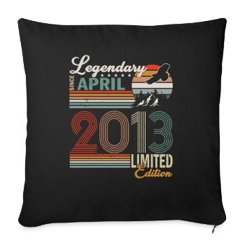 2013 April 2013 Anniversary April 2013 April - Sofa pillowcase 17,3'' x 17,3'' (45 x 45 cm) - black - Front