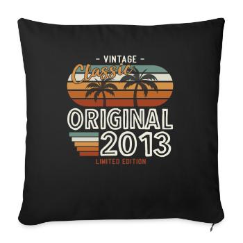 10 years old: Vintage Classic 2013 10th Birthday - Sofa pillowcase 17,3'' x 17,3'' (45 x 45 cm) - black - Front