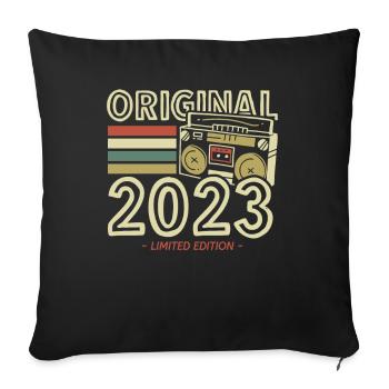 Vintage 2023 Vintage Birthday Retro Vintage - Sofa pillowcase 17,3'' x 17,3'' (45 x 45 cm) - black - Front
