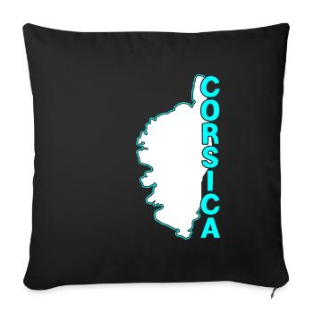 Corsican Coat of arms - Sofa pillowcase 17,3'' x 17,3'' (45 x 45 cm) - black - Front