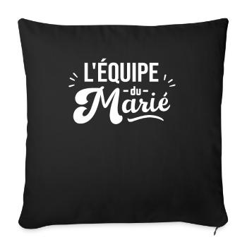EVG party - Housse de coussin décorative 45 x 45 cm - noir - Devant