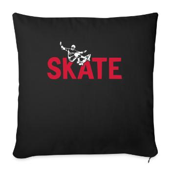 Skateboard skating skate boys skate - Sofa pillowcase 17,3'' x 17,3'' (45 x 45 cm) - black - Front