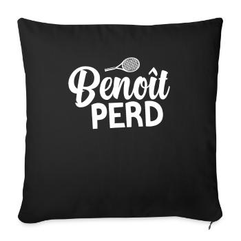 Benoit Perd - Housse de coussin décorative 45 x 45 cm - noir - Devant