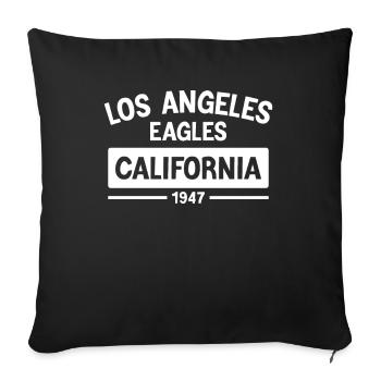 Los Angeles, California - Sofa pillowcase 17,3'' x 17,3'' (45 x 45 cm) - black - Front