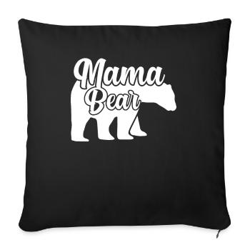 Mama Bear - Sofa pillowcase 17,3'' x 17,3'' (45 x 45 cm) - black - Front