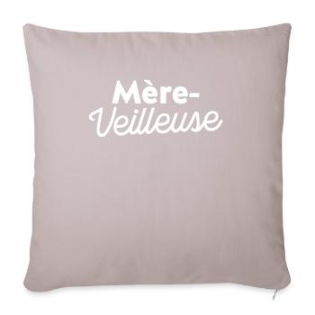 Mère-veilleuse Cadeau - Housse de coussin décorative 45 x 45 cm - taupe clair - Devant
