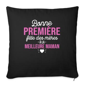 Body Bébé Meilleure Maman - Housse de coussin décorative 45 x 45 cm - noir - Devant