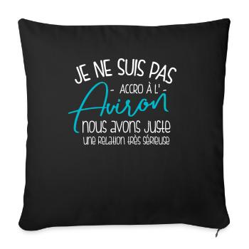 Relation Sérieuse Avec L'aviron - Housse de coussin décorative 45 x 45 cm - noir - Devant