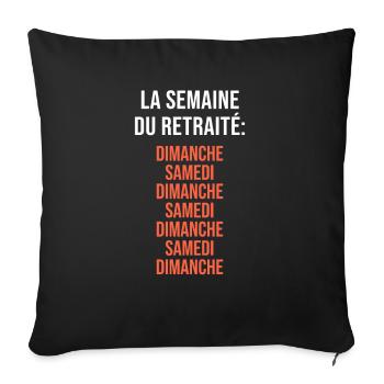 La Semaine du Retraité - Housse de coussin décorative 45 x 45 cm - noir - Devant