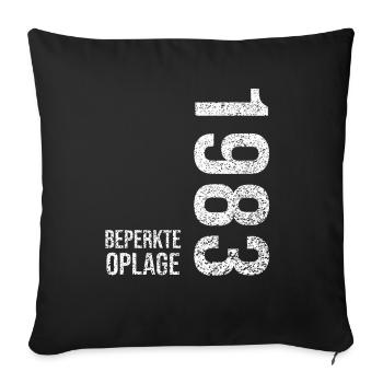Limited edition made in 1983 - Sofa pillowcase 17,3'' x 17,3'' (45 x 45 cm) - black - Front