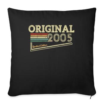 Edition Limitée 2005 Anniversaire Millésime 2005 - Housse de coussin décorative 45 x 45 cm - noir - Devant