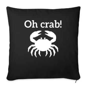 Oh Crabe - Housse de coussin décorative 45 x 45 cm - noir - Devant