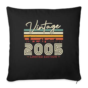 Original 2005 Celebrating 18 Years of Legend - Sofakissenbezug 45 x 45 cm - Schwarz - Vorne