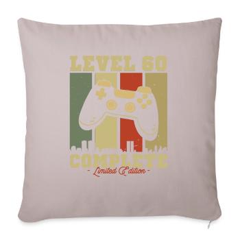 Gift Anniv. Vintage lvl 60 ed. limited - Sofa pillowcase 17,3'' x 17,3'' (45 x 45 cm) - light taupe - Front