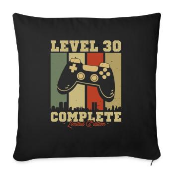 Geschenk Anniv. Jahrgang Niv. 30 Aufl. Limitiert - Sofakissenbezug 45 x 45 cm - Schwarz - Vorne