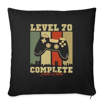 Gift Anniv. Vintage Niv. 70 ed. Limited - Sofa pillowcase 17,3'' x 17,3'' (45 x 45 cm) - black - Front