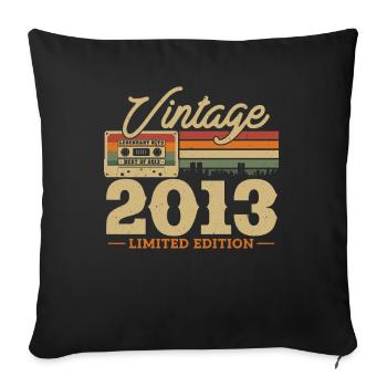 Anniversaire Vintage 2013 Édition Limitée - Housse de coussin décorative 45 x 45 cm - noir - Devant
