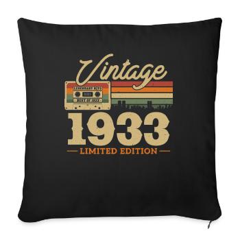 Vintage Anniversary 1933 Limited Edition - Sofa pillowcase 17,3'' x 17,3'' (45 x 45 cm) - black - Front