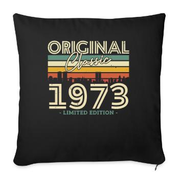 Vintage Anniversary 1973 Limited Edition - Sofa pillowcase 17,3'' x 17,3'' (45 x 45 cm) - black - Front
